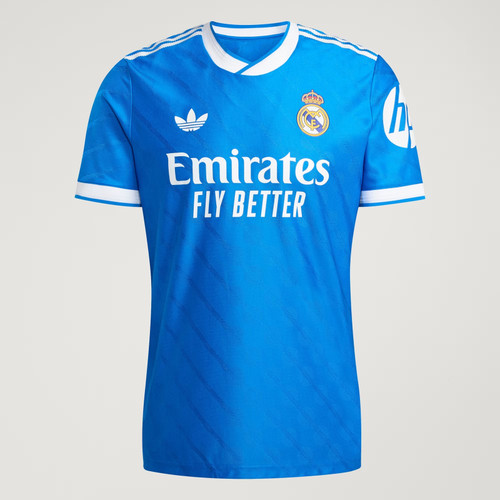 adidas Mens Real Madrid 3rd Authentic 25/26 Jersey - Blue