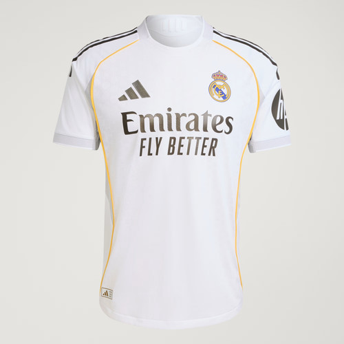 adidas Mens Real Madrid Home Authentic 25/26 Jersey - White
