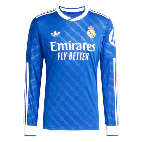 adidas Mens Real Madrid FC 25/26 3rd Replica LS Jersey - Blue