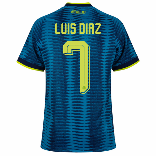 adidas Mens Colombia WC 26 Away Replica Jersey Diaz - Blue