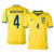 Nike Mens Brazil WC 26 Home Authentic Jersey - Yellow