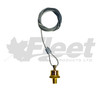 12103 manual air tank drain valve for truck and trailer, 36 inch pull cable, 1/4 npt male, corrosion-resistant brass body