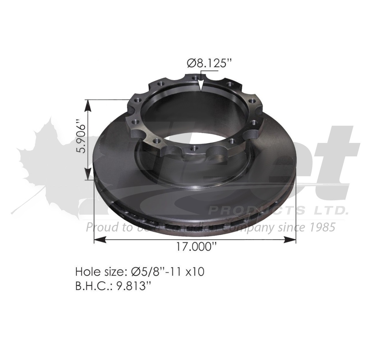 FP802082 | Air Disc Rotor Bendix - ADB22 UL- 150mm Pilot 430mm OD