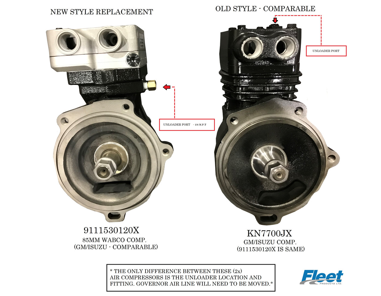 9111530120X | 85mm GM/ISUZU Air Brake Compressor