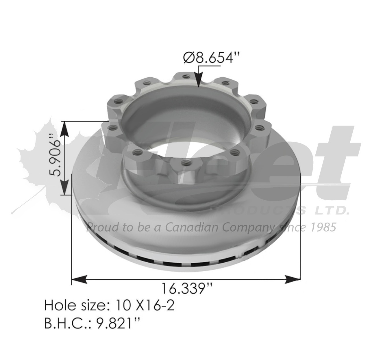 FPS34471 - MAXX22T Air Disc Rotor UL-Style for Hendrickson