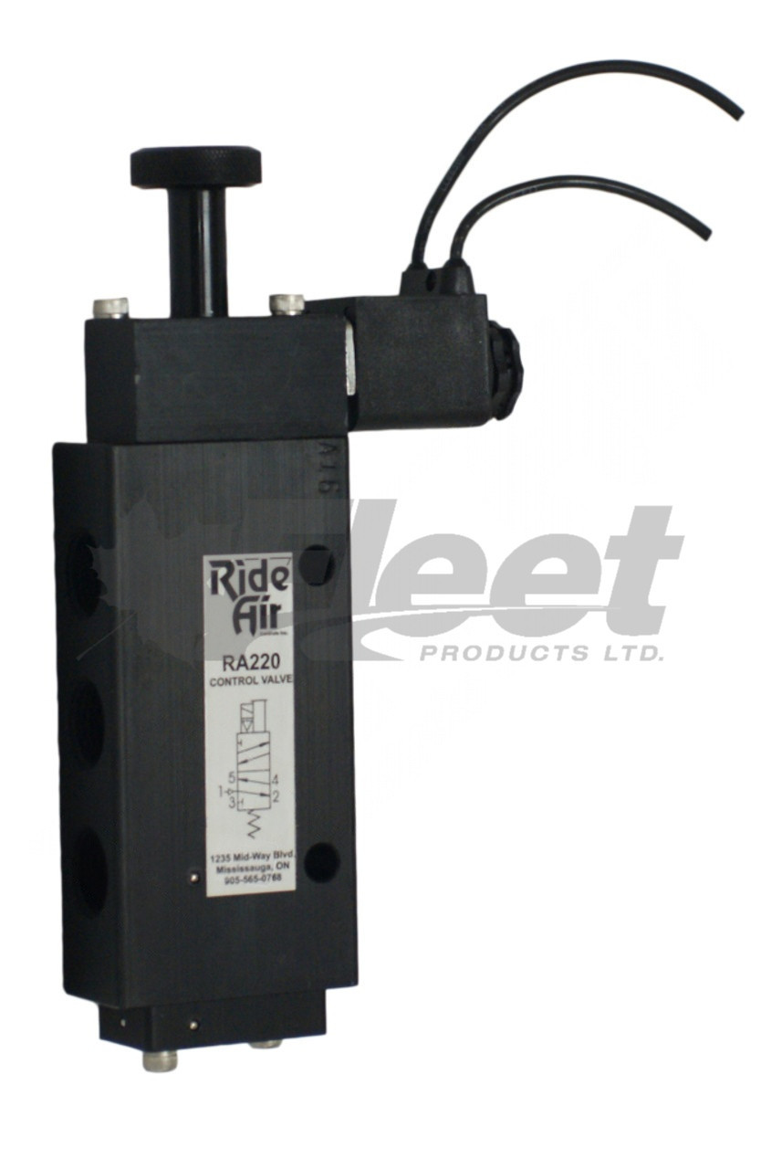 RA220 | 5 Port Spring Solenoid W/Manual Override (Internal Pilot)