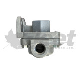 229859 quick release valve for truck brake system, 3/8" npt ports, 229859, KN32005, 229859RX | Automann: 170.229859 | Euclid: E-BN229859N | Haldex: KN32005 | Phillips: 12-800 | Sloan: 401143 | Tectran: 10-229859 | Tramec: 51102 | Velvac: 032015