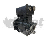 TF-550 Detroit air brake compressor 109429X remanufactured for 60 Series trucks. Right air inlet, top/right outlet, 109429X, 23522122, 065537, 23516840, 5001614, 5003150