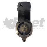 3558074X Cummins QE338 single-cylinder air brake compressor. Remanufactured, flange mount, rear discharge, water cooled. 3558074X Cummins QE338 single-cylinder air brake compressor. Remanufactured, flange mount, rear discharge, water cooled.