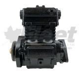 Remanufactured Bendix TF-550 CAT air brake compressor 5001940X with top-mounted ports and 31.5degree flange. 0R9756, 108987, 5001904