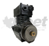 Remanufactured Bendix TF-550 CAT air brake compressor 5001940X with top-mounted ports and 31.5degree flange. 0R9756, 108987, 5001904