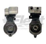 9111535200X reman Cummins air brake compressor, SS318, 85mm bore fits L M N 3104324, 3104324RX, 3558163, 3103403, 3104324, 3558163, 4059825, 4318214, 4952756, 9111535207X, 911 153 608 7, 9111536087, 3104324RX