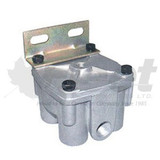 065104-G relay valve for truck and trailer, R-12 style, 4 delivery ports, 1/2" NPT supply, vertical mount, rapid brake response