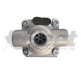 229860-G quick release valve for heavy-duty truck brake systems, 1/2" supply, 3/8" delivery, low crack pressure, aluminum body 229860-G quick release valve for heavy-duty truck brake systems, 1/2" supply, 3/8" delivery, low crack pressure, aluminum body