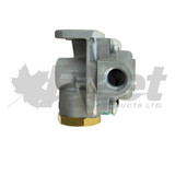289714-G quick release check valve for truck brake systems, 1/4 and 3/8 npt ports, anti-compounding, cast body, universal fit