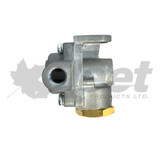 289714-G quick release check valve for truck brake systems, 1/4 and 3/8 npt ports, anti-compounding, cast body, universal fit