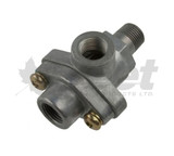 280809 double check valve for truck/trailer air brake systems, 3/8" npt ports, horizontal mount, prevents backflow, oem compliant