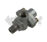 280809 double check valve for truck/trailer air brake systems, 3/8" npt ports, horizontal mount, prevents backflow, oem compliant