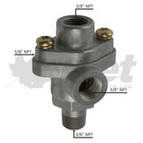 280809 double check valve for truck/trailer air brake systems, 3/8" npt ports, horizontal mount, prevents backflow, oem compliant