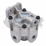 kn28500-g rg-2 relay valve for tractor and trailer air brakes, 3/8 inch ports, 5.6 psi cracking pressure, compact fast-acting KN28500, F224720, LRV-3637