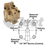 kn28500-g rg-2 relay valve for tractor and trailer air brakes, 3/8 inch ports, 5.6 psi cracking pressure, compact fast-acting KN28500, F224720, LRV-3637
