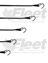 RAT21 21-inch tarp strap with zinc S-hooks, heavy-duty EPDM/rubber tie-down for flatbed trailer tarps and cargo securement