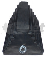 WC-2 wheel chock for truck and trailer, 9.0 lbs, heavy-duty tire block for parking and loading restraint
