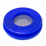RT36011F blue urethane gladhand seal with stainless steel filter, fits service gladhands, replaces Phillips 12-161F and Tectran 101117R.