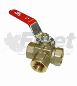 RA723-8 1/2" 3-way brass ball valve with red lever handle. Inline air control for truck and trailer suspension and auxiliary air systems. RA723-8 1/2" 3-way brass ball valve with red lever handle. Inline air control for truck and trailer suspension and auxiliary air systems.