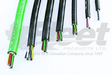 7-conductor 500 ft trailer cable with AWG color-coded wires, low-temp PVC jacket for harsh conditions