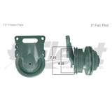 KB790019X S Advantage fan clutch for Volvo/Detroit Diesel Series 60. 6.22" pulley, 1.99" pilot, 8K 1V belt, air-engaged System Sentry unit.