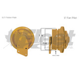 791015 HT/S Advantage fan clutch, remanufactured, fits International and Volvo (1988- 2000) with Caterpillar 3176, C10, C12, dual 1V/8PK belt, pneumatic on/off.