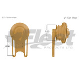 KB791020X HT/S Advantage fan clutch for Caterpillar 3406, remanufactured, 4V belt, 7" pulley, 2" pilot, OEM fitment.