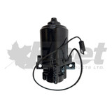 Delco 18006974X lead wire hydraulic brake booster motor, remanufactured 12V unit for GM TopKick/Kodiak, IHC, Blue Bird, and Thomas Built buses. Delco 18006974, 504839C91, 1653762C92