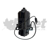 Delco 18015776X plug-in style hydraulic brake booster motor, remanufactured 12V unit for GM TopKick, Kodiak, Blue Bird, Thomas Built, and IHC trucks. Delco 18015776, 6700411L, 6700411M