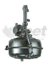 2512140X hydrovac brake booster for Ford F-700 trucks, frame mount, single diaphragm, 12-3/4" diameter, 5/16" inverted flare ports