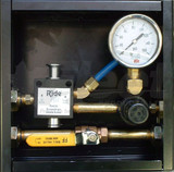 Lift axle control box with manual or optional solenoid actuation, 0-160 psi gauge, rear port mounting