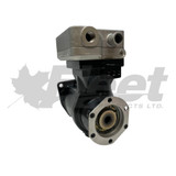 9111535400X remanufactured Mack air brake compressor with 85MM bore, SS318 thru-drive 303GB5129M, 9111535400, 9111535407, 9111530550, 9111530557, Volvo MID9111535400X, Mack: 303GB5129M, 9111530550X, Volvo MID9111535400X