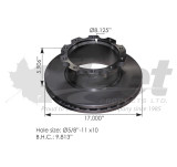 FP802082 430mm UL-style disc rotor for Bendix ADB22 calipers, 150mm pilot hub, 10-hole 5/8-11 UNC