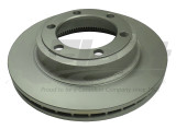 FPK123572 hydraulic brake rotor 15.00" OD, hat style, 6-hole, ABS exciter, fits 1990s IHC 1400- 4000 Series trucks.