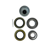 FP605BK trailer bearing and seal kit components laid out