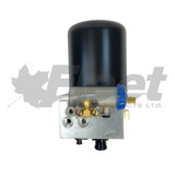 5010696PGX 12V coalescing air dryer for Bendix AD-IS systems. Fleet Products: 5010696PGX | Bendix: 801266, 801266PG, 5010694, 5015533, 5015534, 801266PG, K049086, 060-K049086, K048166, K048167, K049072, K049077, K096165 | Meritor: R9555010696X, R9555010696PGX, R9555010696XCF | Navistar: FLTAD1266 | S&S/Newstar: S-26987