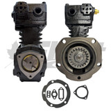 109868X TF-750 Detroit Compressor, 16.5 CFM, for S60 engines, gear-driven, flange mount, top/left discharge