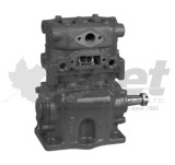 227409X TF-400 pulley-driven compressor with left ports, 6-hole mount, water cooled, for heavy-duty trucks