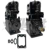 228479X TF-500 Pulley Drive Air Brake Compressor with water cooling, flange discharge, 12-13 CFM capacity for heavy trucks