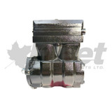 Reman WABCO 4127040087X twin air brake compressor Volvo: 20382347, 20547525, 20569224, 20701801, 20701881, 85000117, 85000329, 85000336, 85000396, 85000903, 85122952 | WABCO: 4127040010, 4127040040, 4127040050, 412704008, 4127040080, 4127040087, 412704008R, 4127040087X