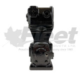 5019445X remanufactured TF-550 pulley-driven air compressor with metric ports for International V8 engines, 13.2 CFM output.