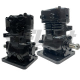 286586X TF-501 base mount air compressor with left inlet and outlet, flange discharge, remanufactured for trucks OE: 286586, 286591X, 286560