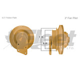 KB791106X HT/S Advantage fan clutch reman, 2" pilot, 9.5" friction plate, dual pulley diameters, Volvo/Caterpillar 3176 fitment.