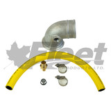 285-8823K compressor re-plumb kit for Cat C15 engines with elbow, hose, fittings, clamps, ORB plug, and aluminum coupling 285-8823K compressor re-plumb kit for Cat C15 engines with elbow, hose, fittings, clamps, ORB plug, and aluminum coupling